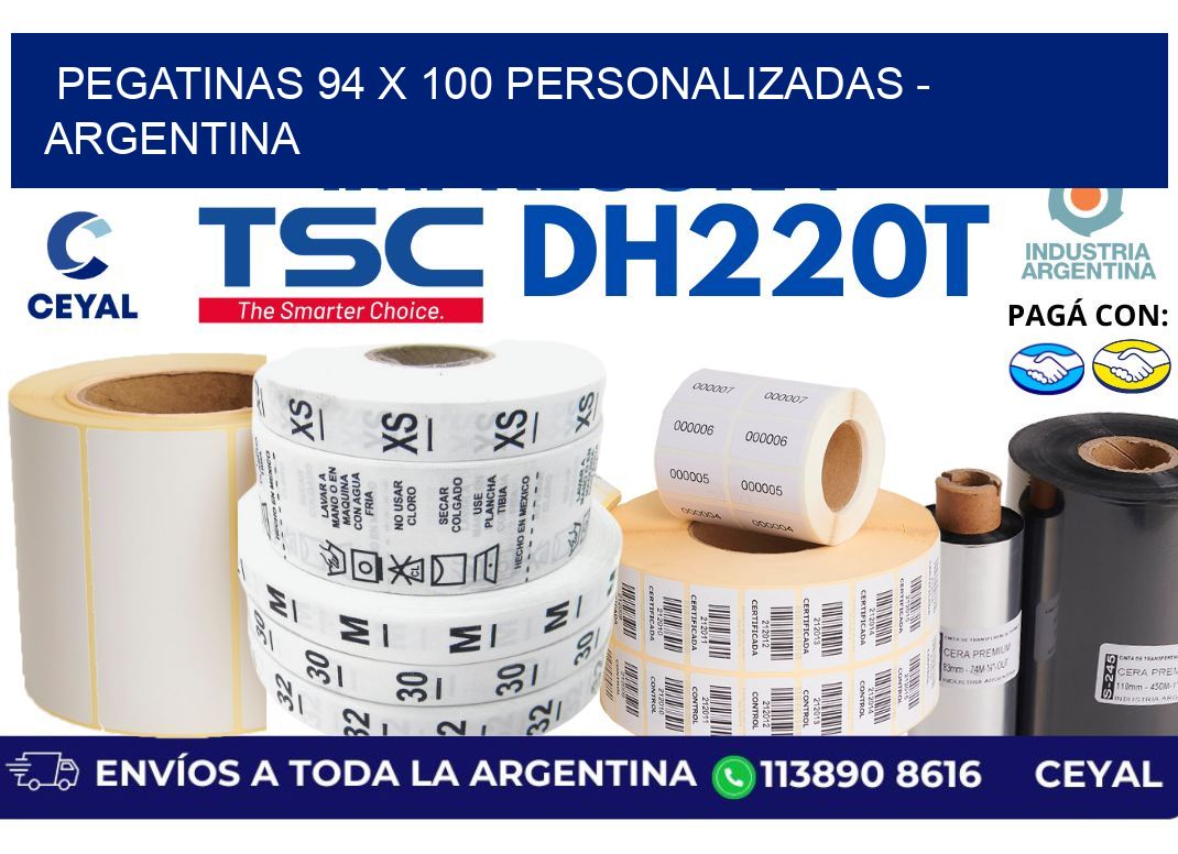 pegatinas 94 x 100 personalizadas - Argentina