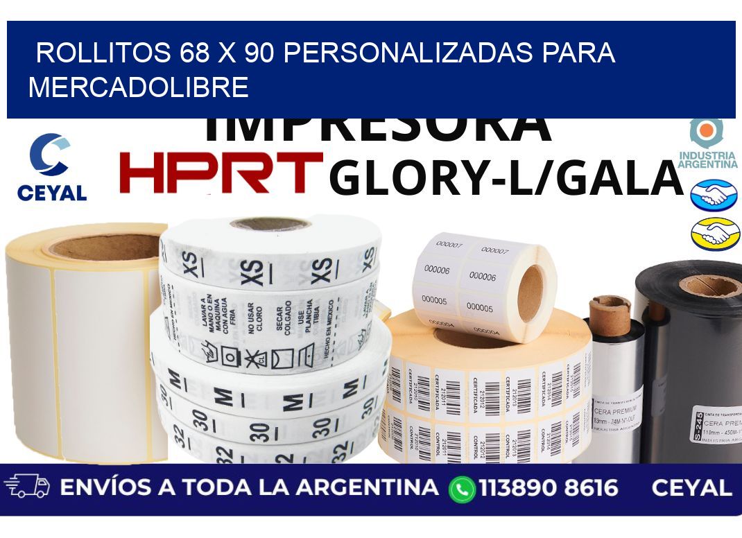 rollitos 68 x 90 personalizadas para mercadolibre