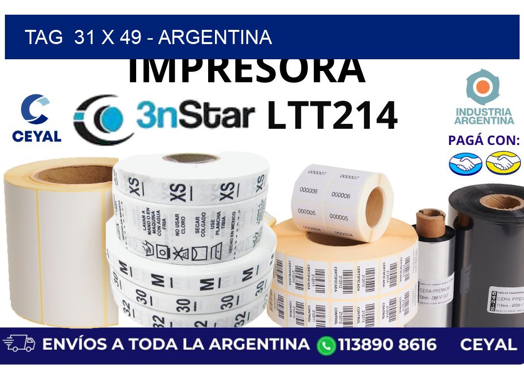 tag  31 x 49 - Argentina