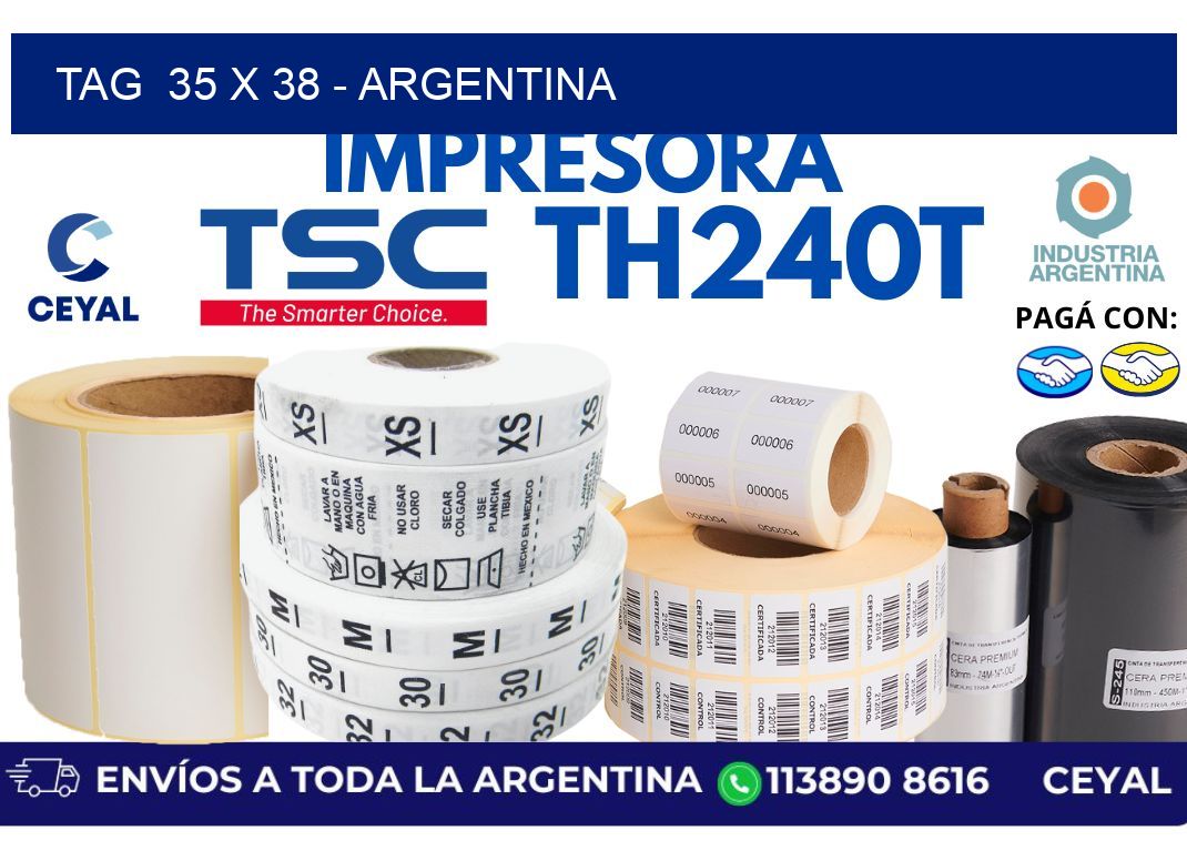 tag  35 x 38 – Argentina