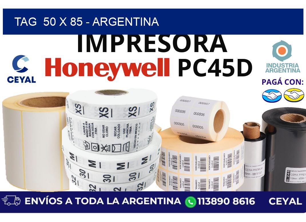 tag  50 x 85 – Argentina