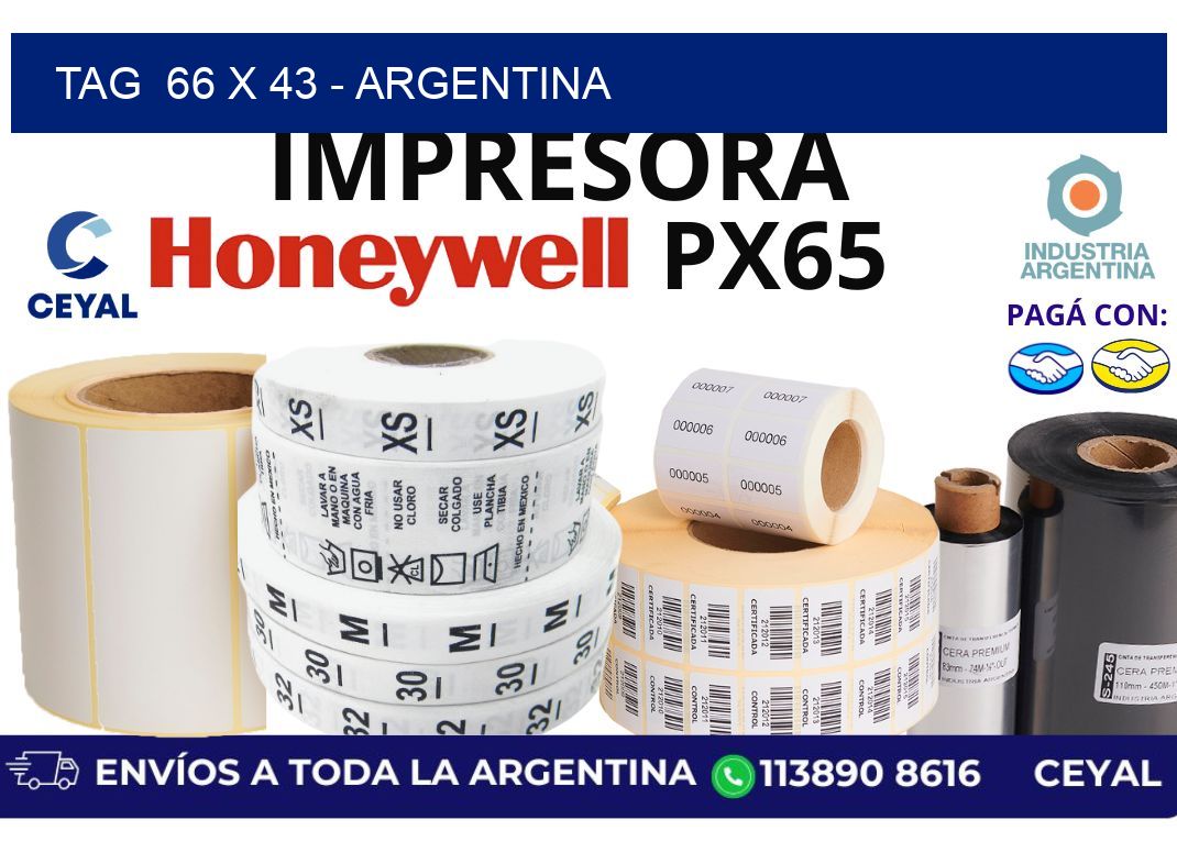 tag  66 x 43 – Argentina