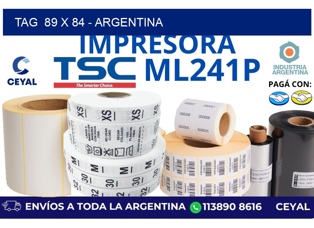 tag  89 x 84 - Argentina
