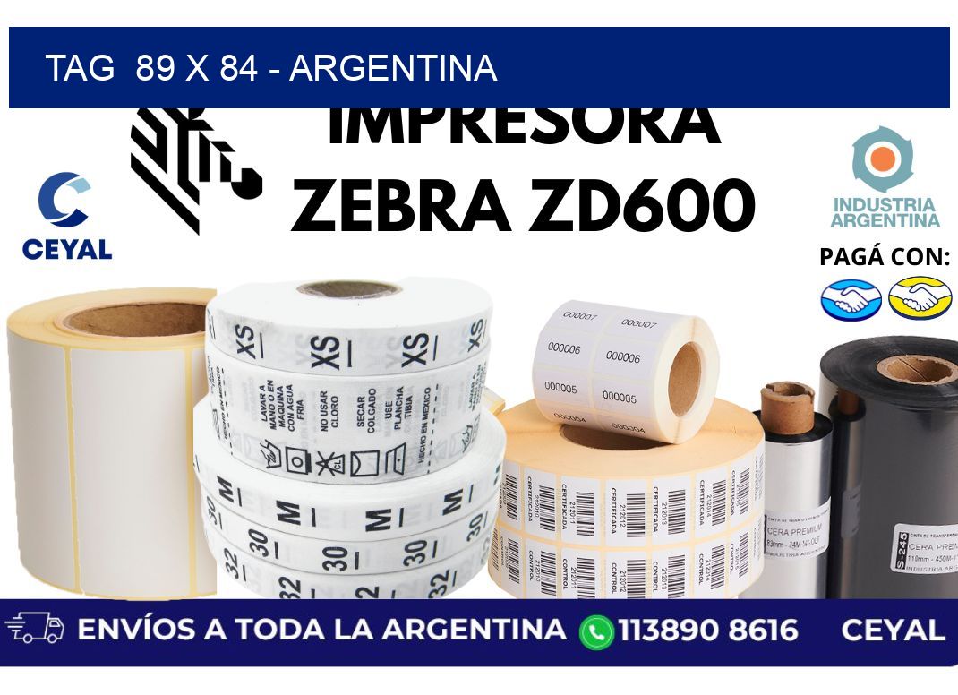 tag  89 x 84 - Argentina