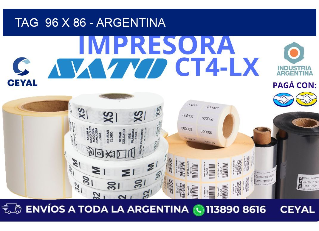 tag  96 x 86 - Argentina