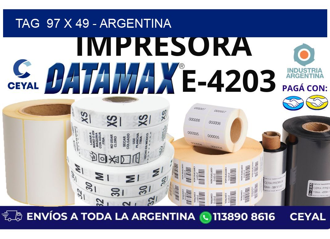 tag  97 x 49 - Argentina