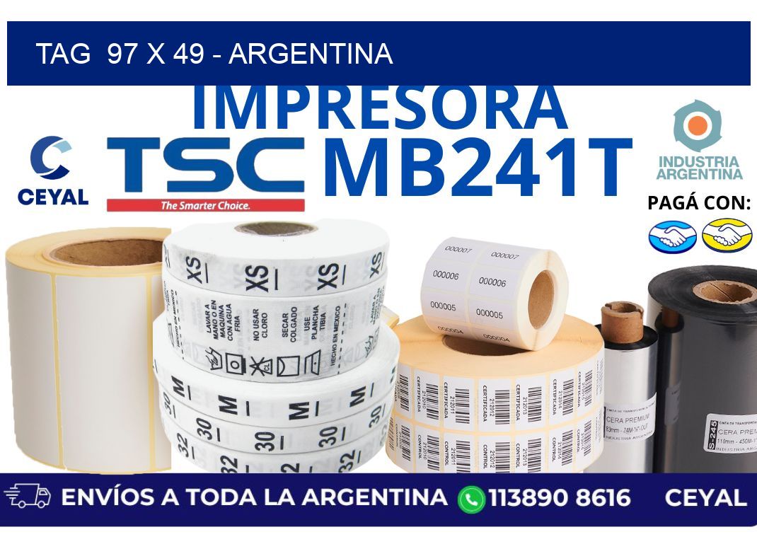 tag  97 x 49 - Argentina