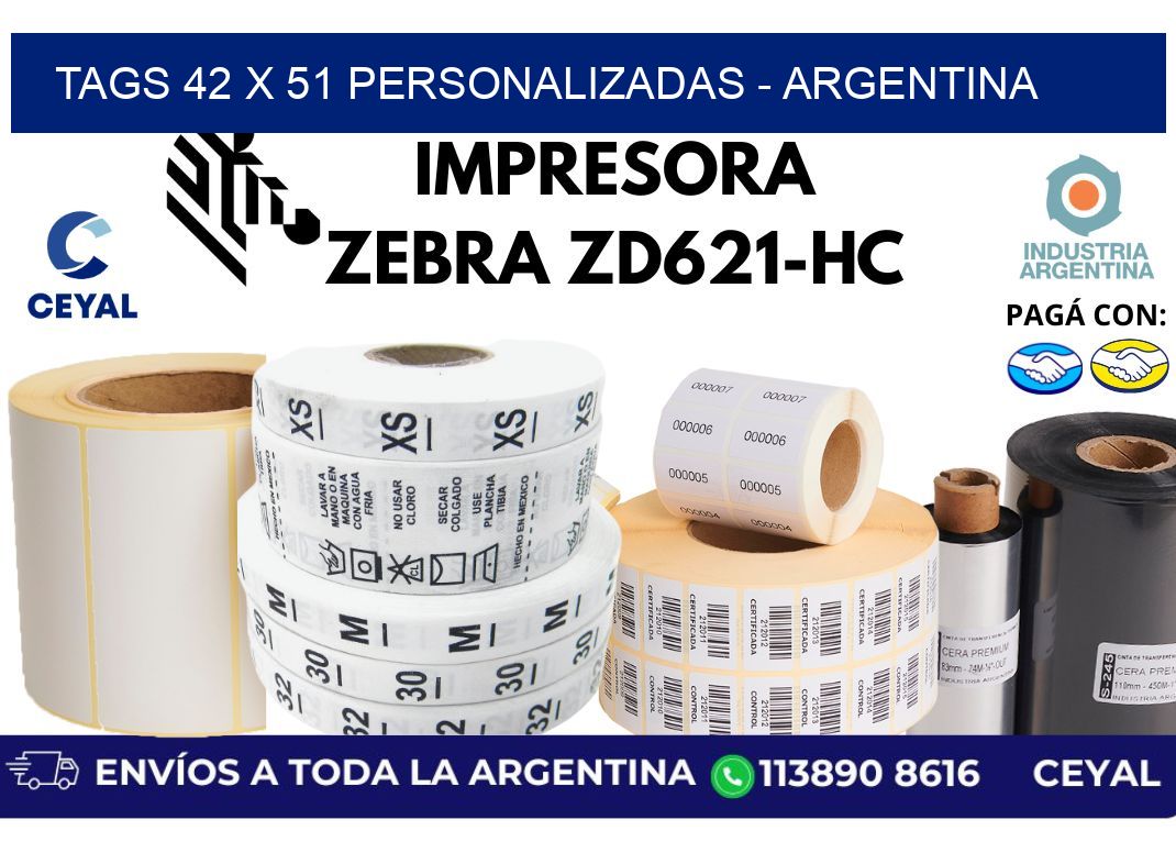 tags 42 x 51 personalizadas – Argentina