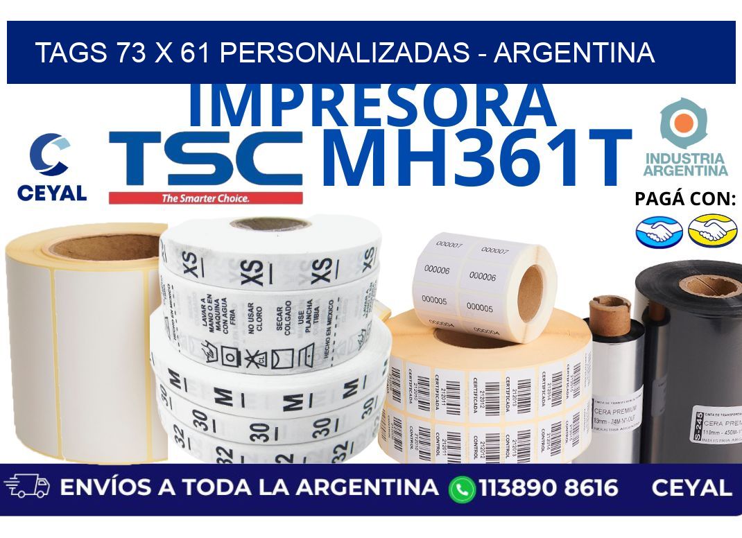 tags 73 x 61 personalizadas – Argentina