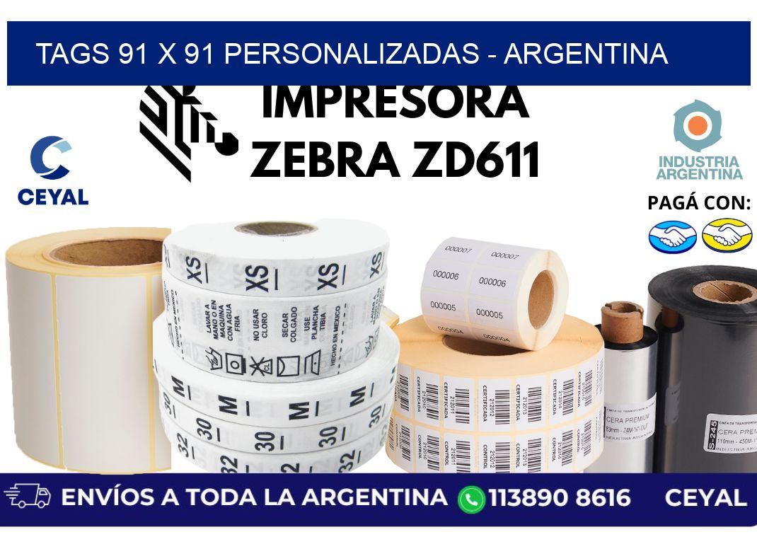 tags 91 x 91 personalizadas – Argentina