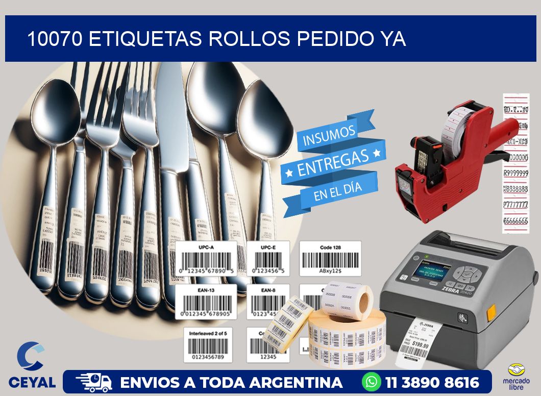 10070 etiquetas rollos PEDIDO YA