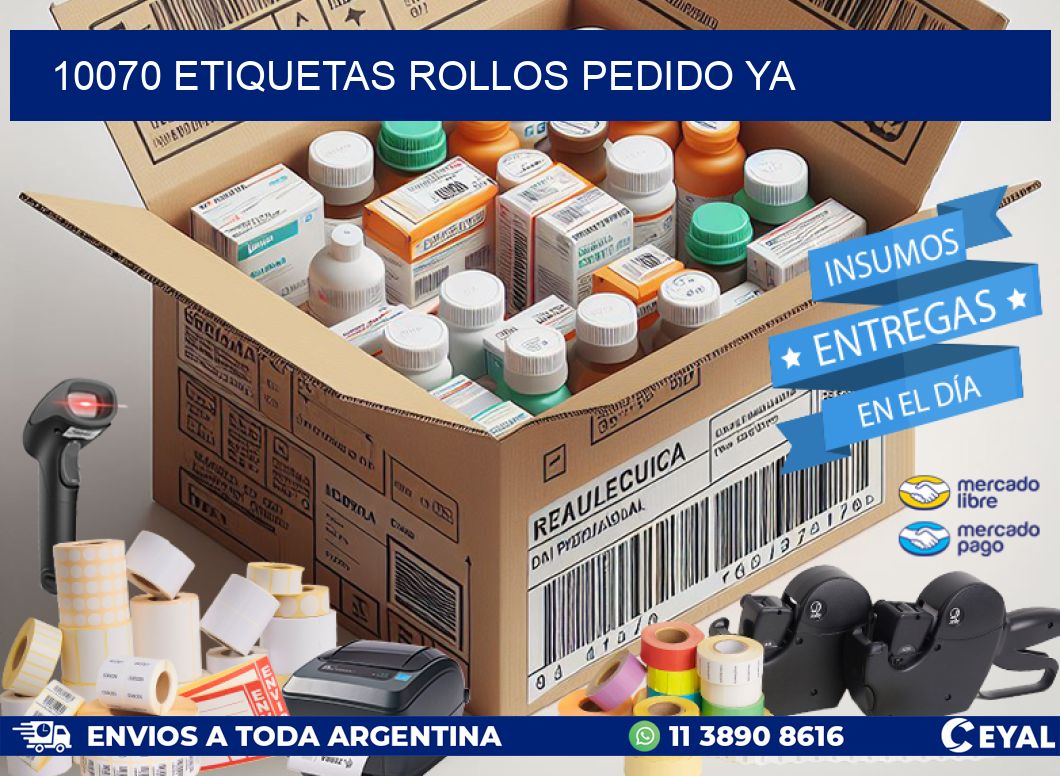 10070 etiquetas rollos PEDIDO YA