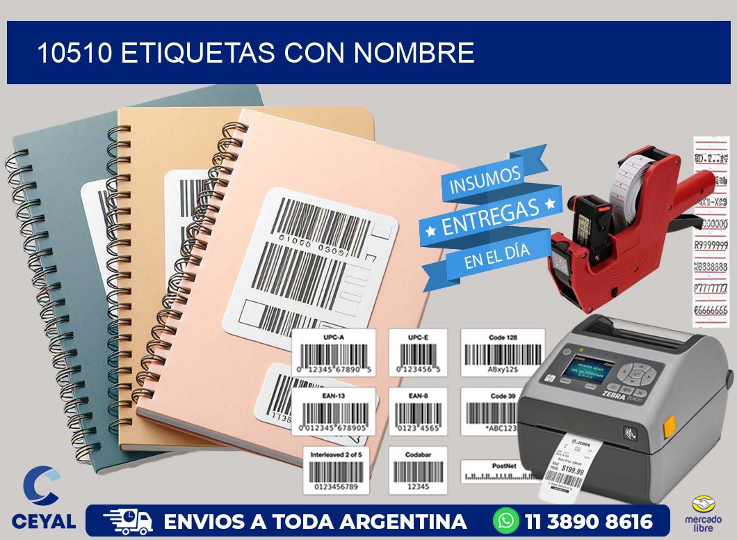 10510 etiquetas con nombre