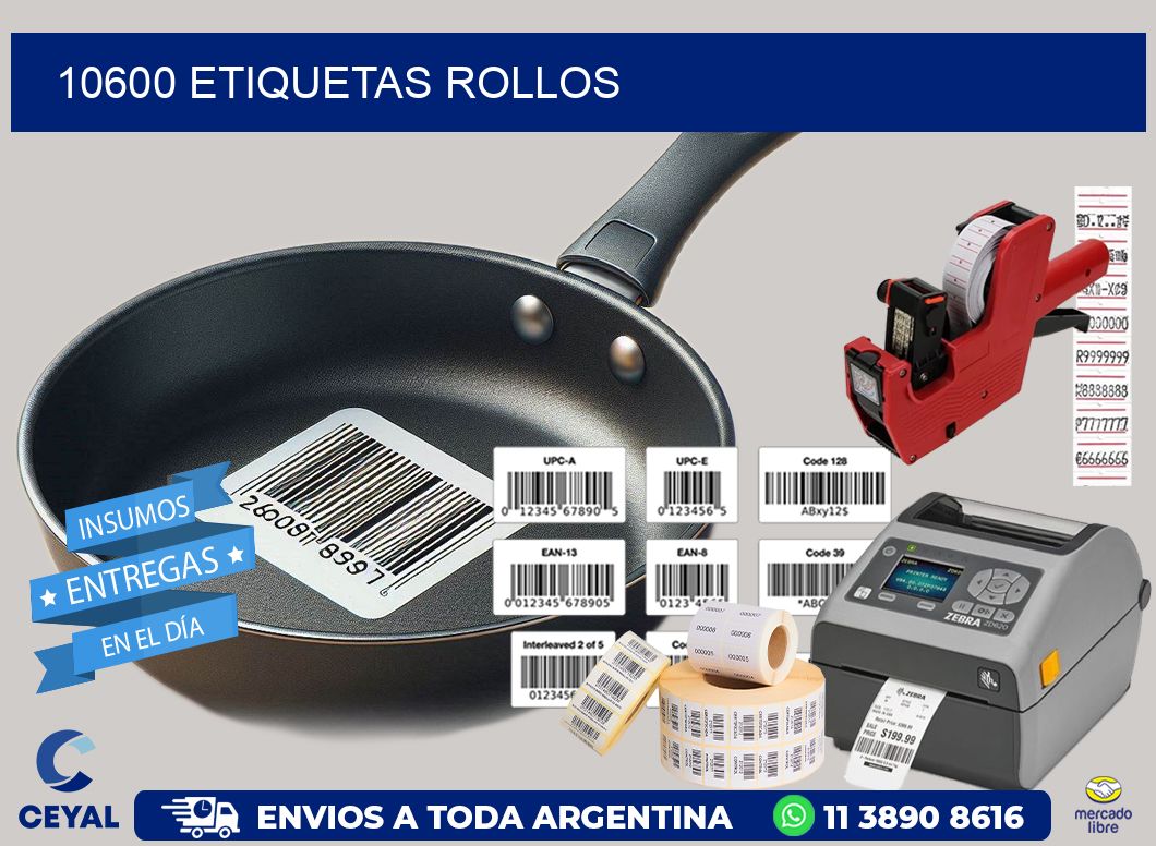10600 etiquetas rollos
