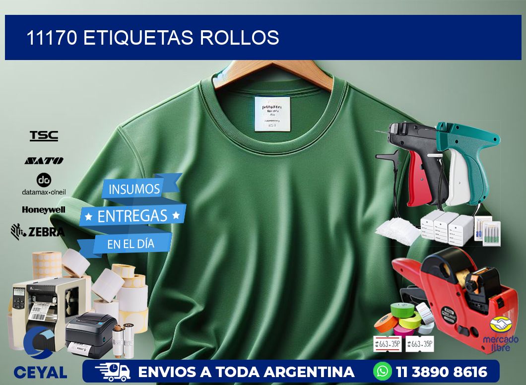 11170 etiquetas rollos