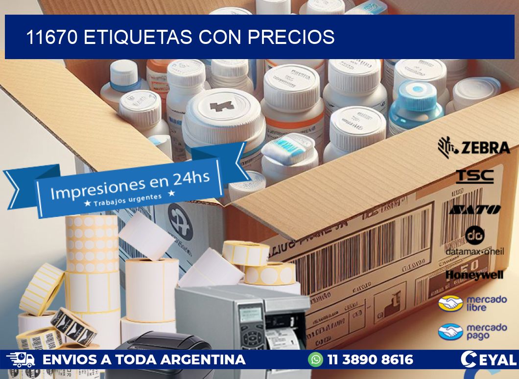 11670 etiquetas con precios