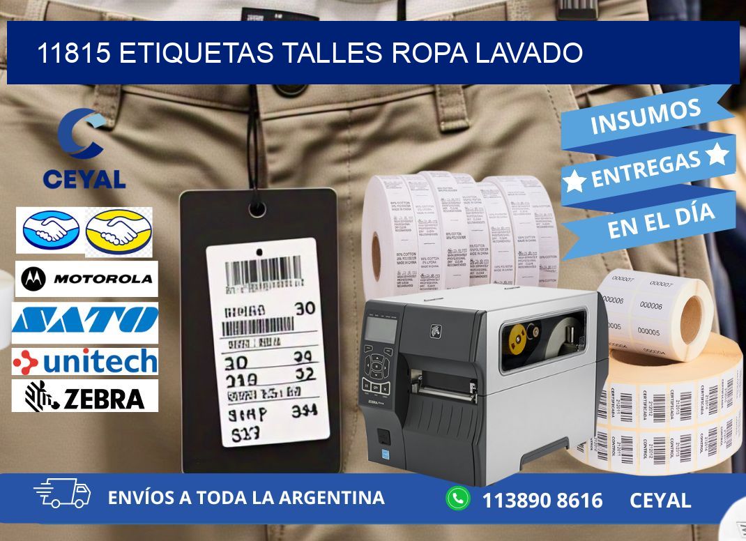 11815 ETIQUETAS TALLES ROPA LAVADO