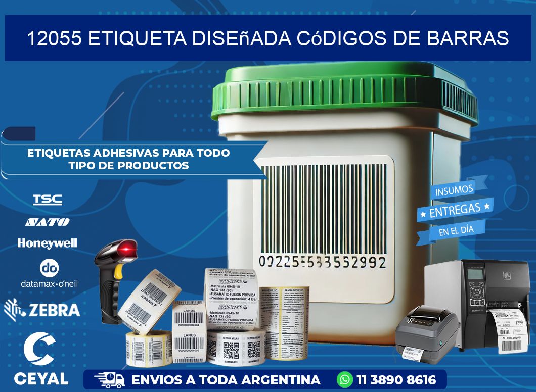 12055 etiqueta diseñada códigos de barras