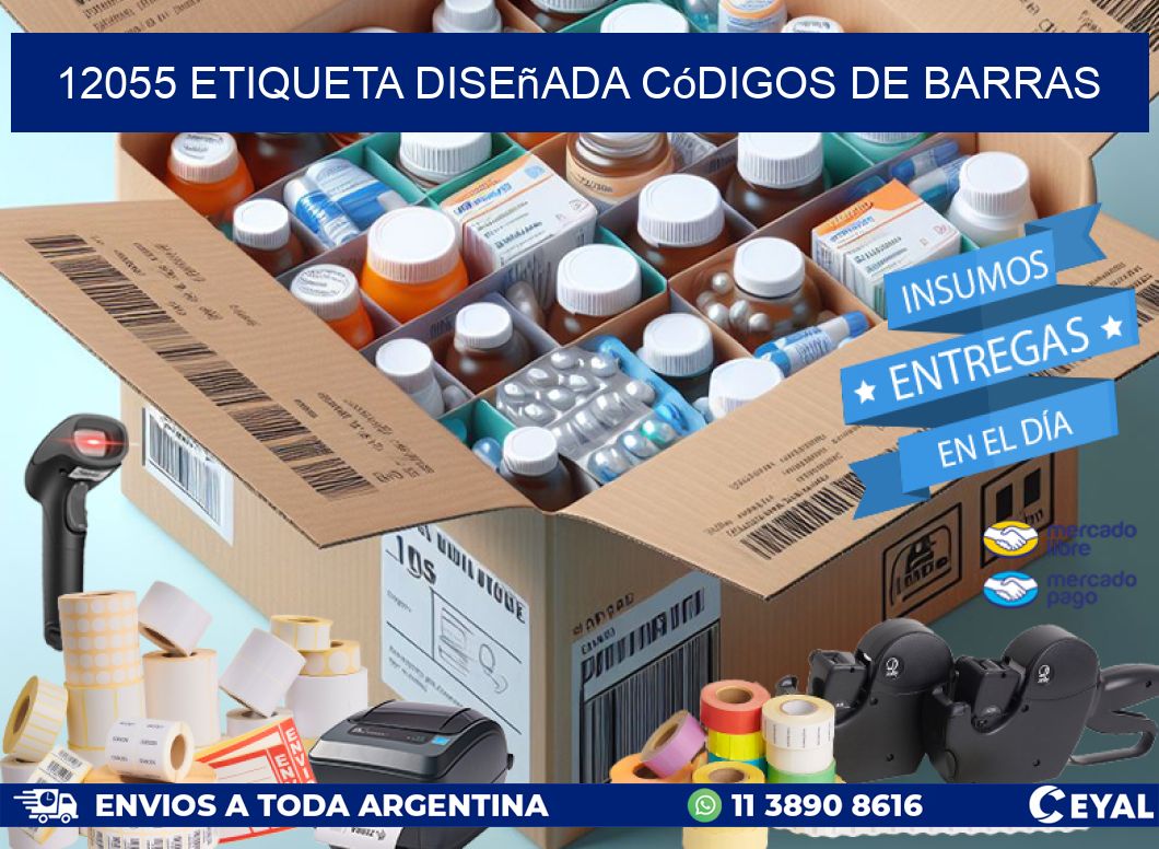 12055 etiqueta diseñada códigos de barras