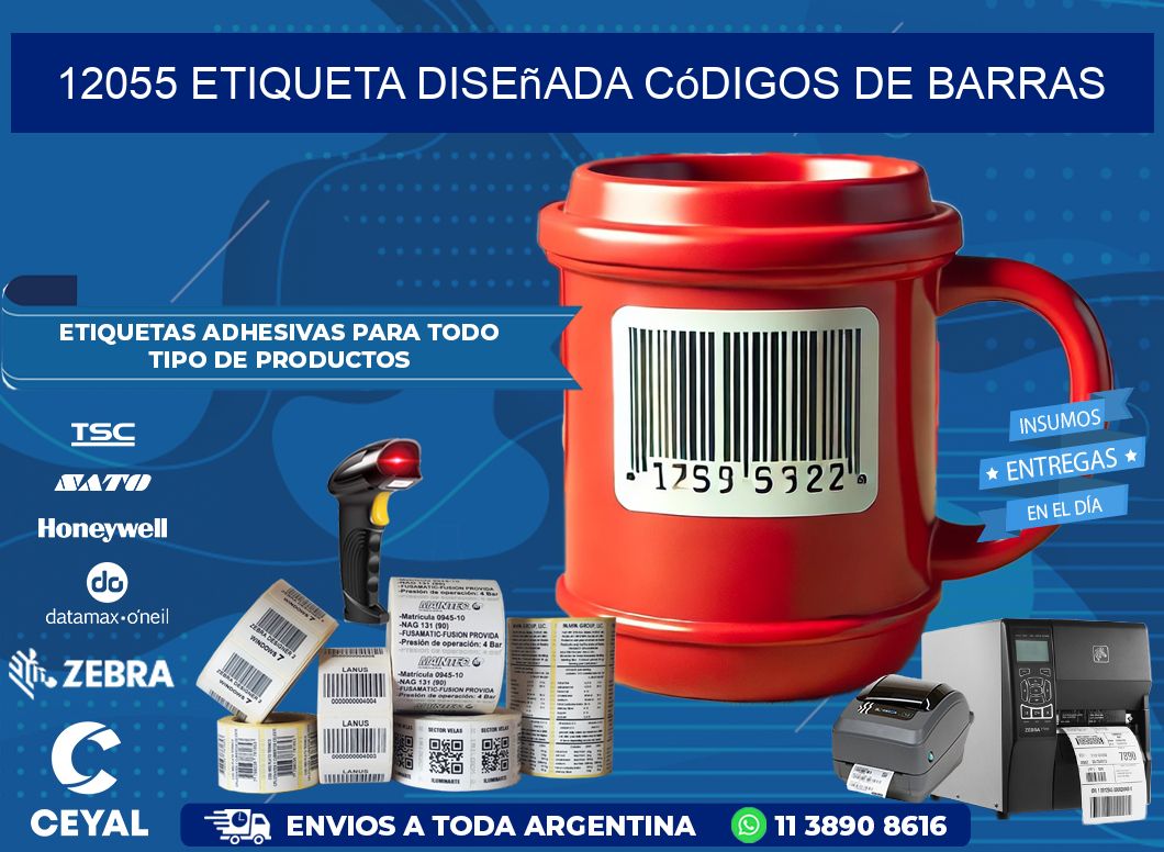 12055 etiqueta diseñada códigos de barras