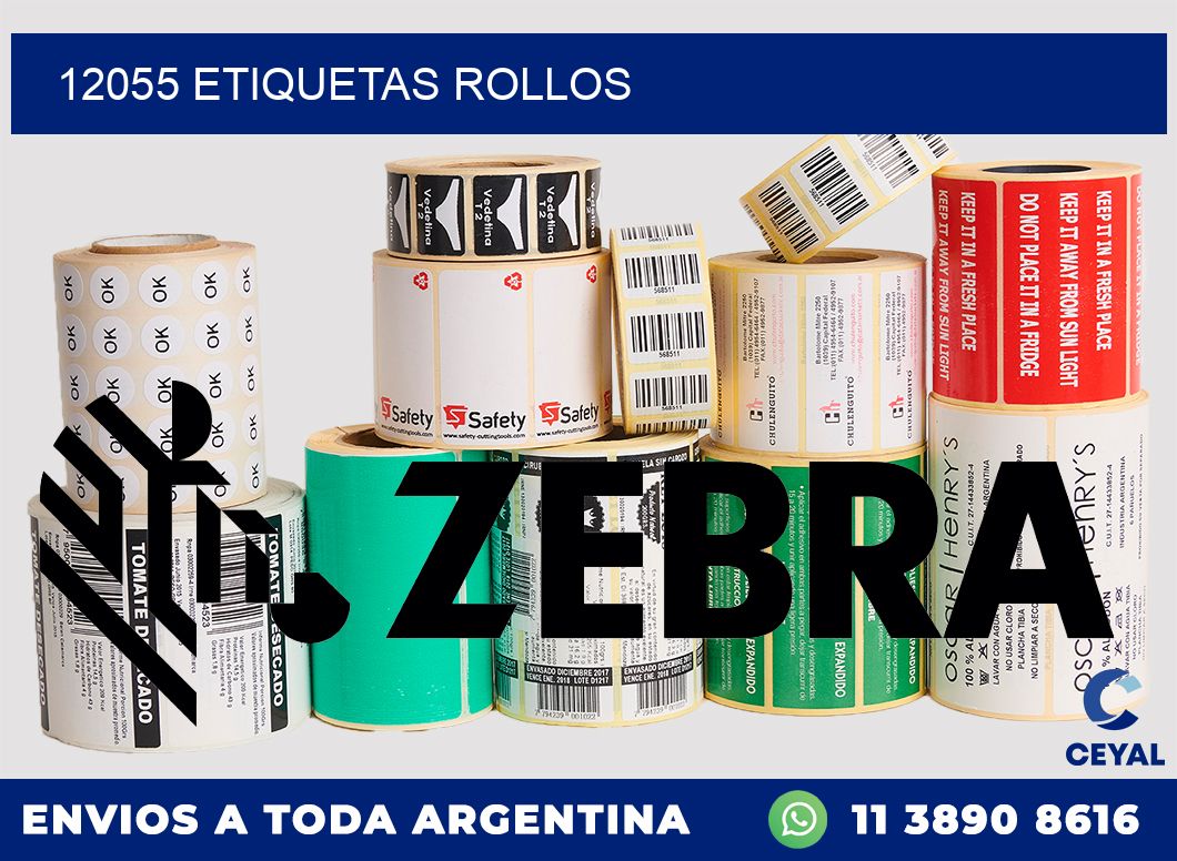 12055 etiquetas rollos