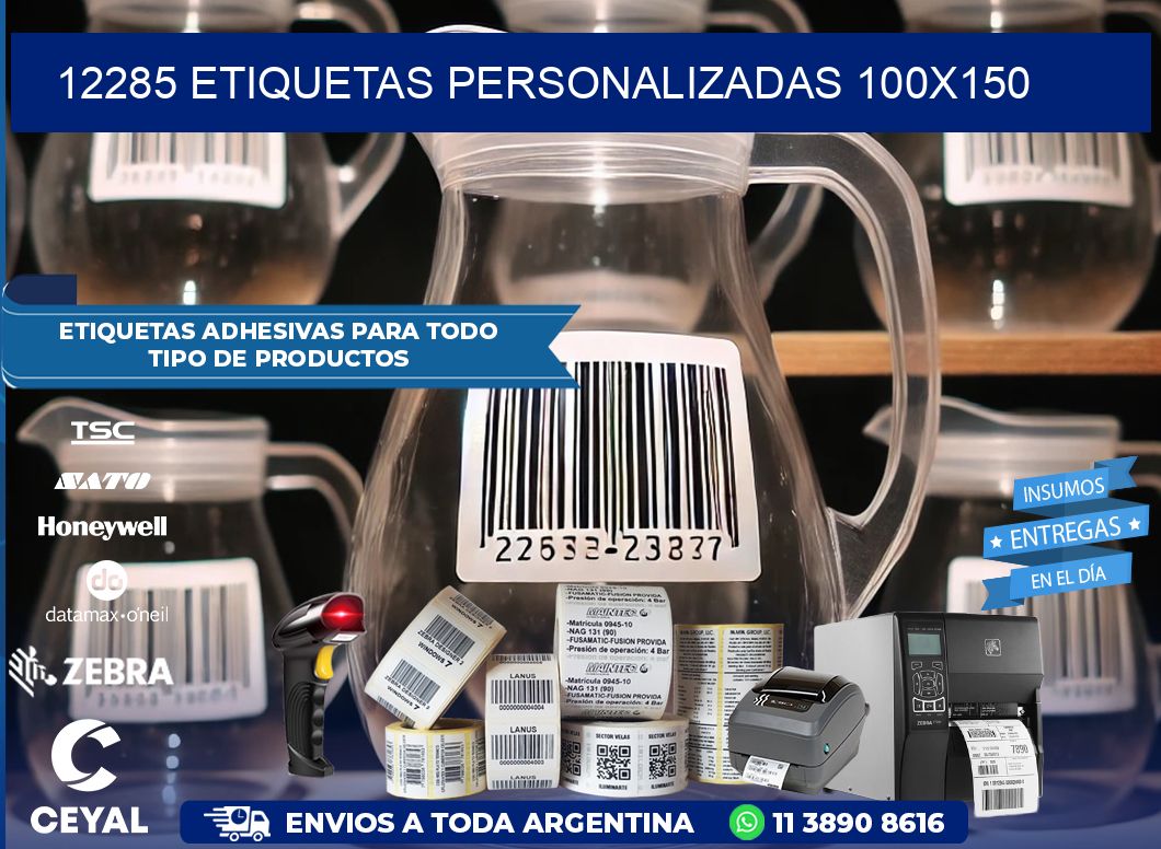 12285 Etiquetas personalizadas 100×150
