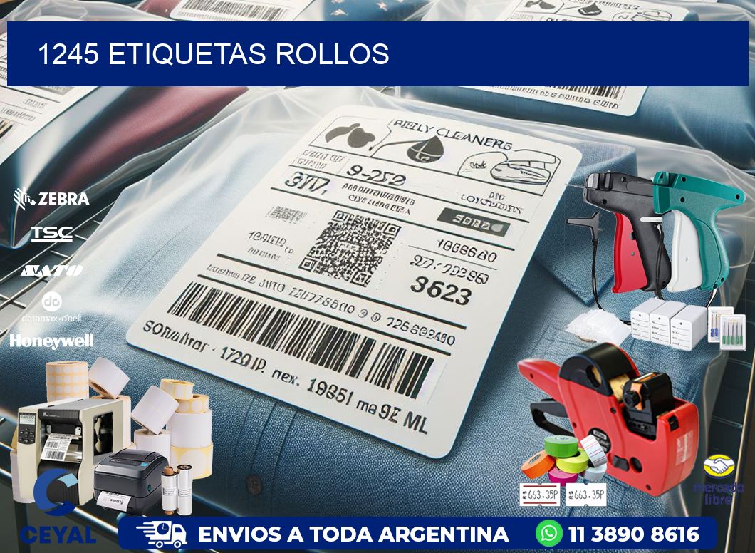 1245 etiquetas rollos