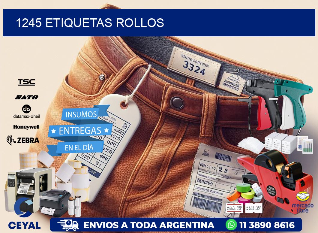 1245 etiquetas rollos