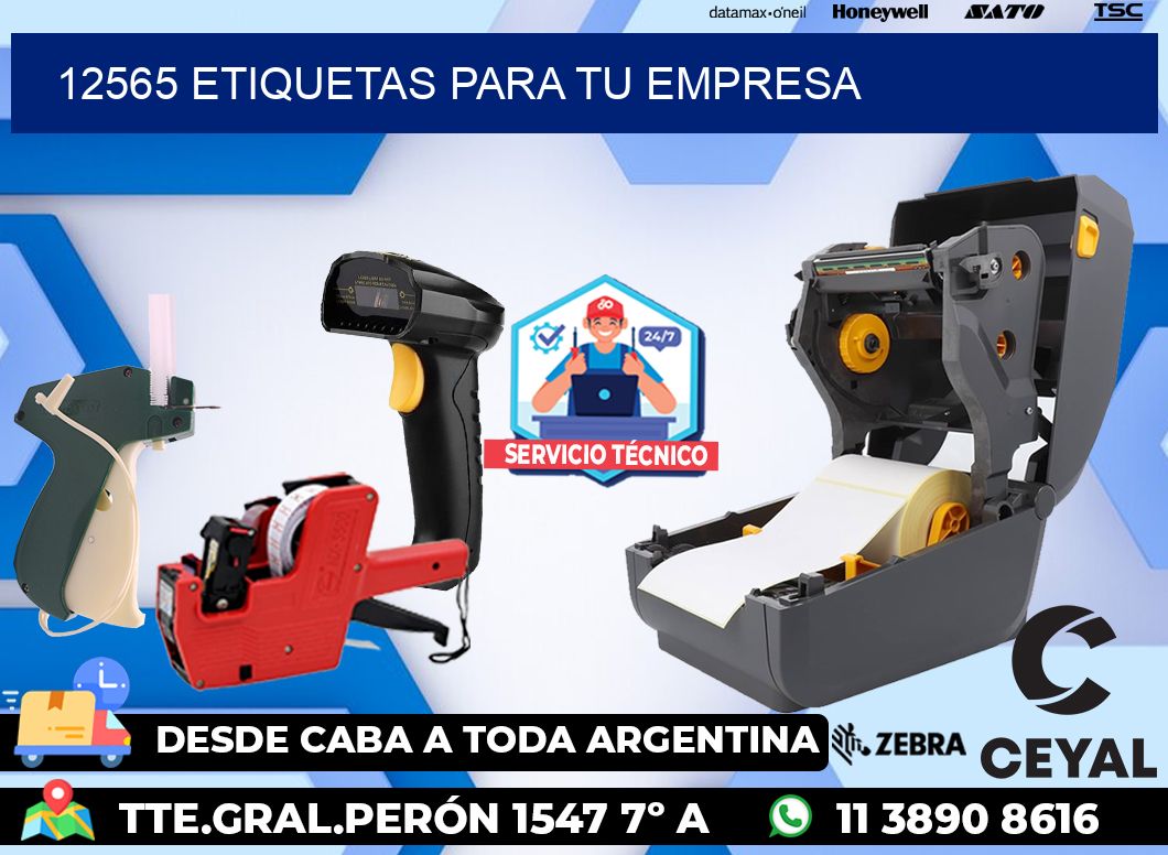 12565 etiquetas para tu empresa