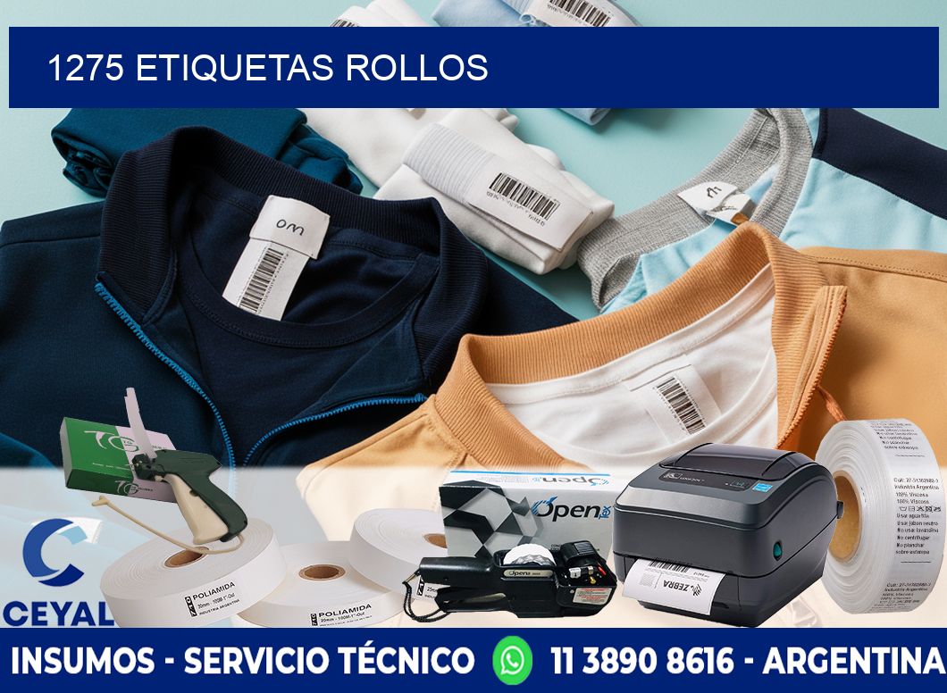 1275 etiquetas rollos