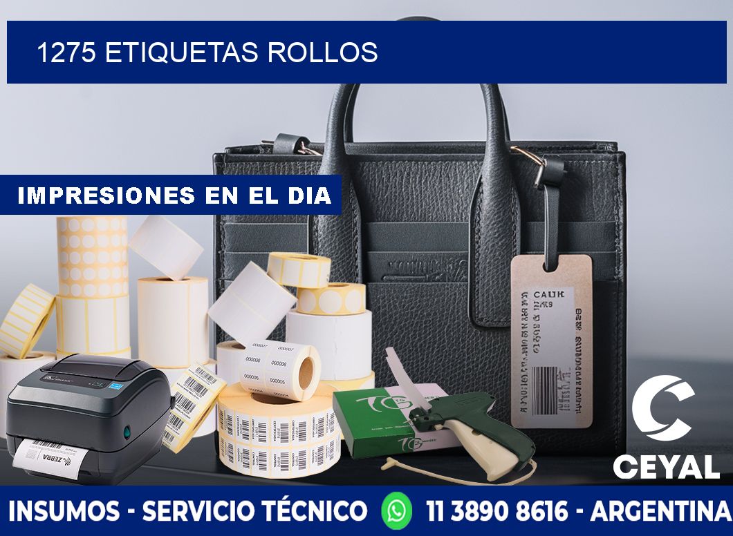 1275 etiquetas rollos