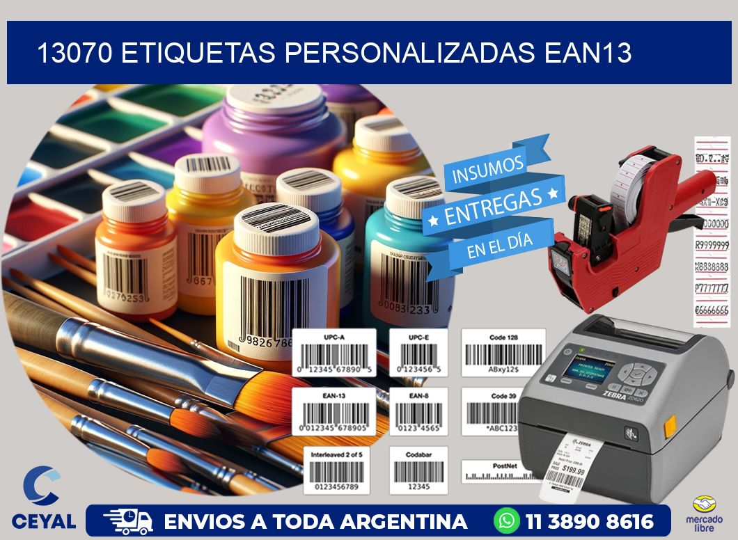 13070 Etiquetas personalizadas ean13