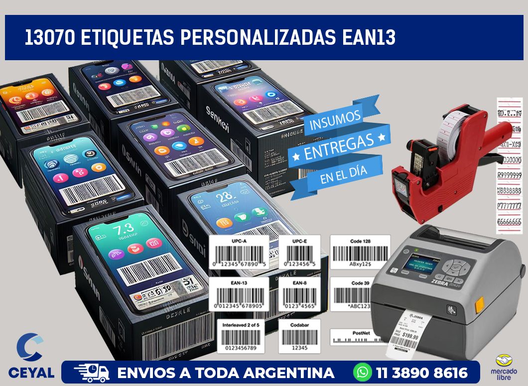 13070 Etiquetas personalizadas ean13