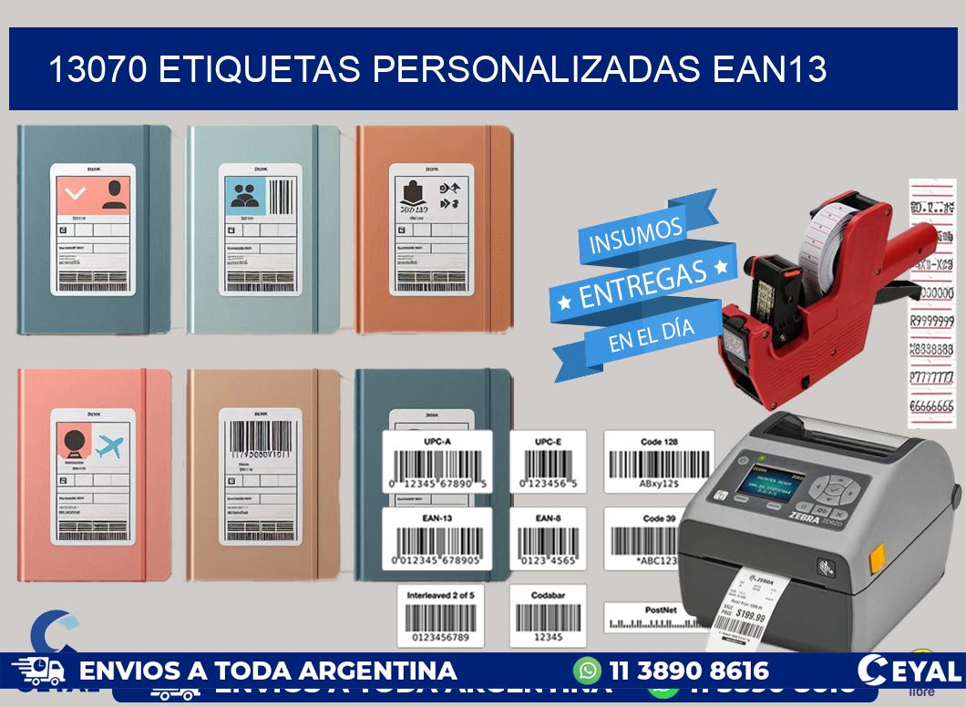 13070 Etiquetas personalizadas ean13