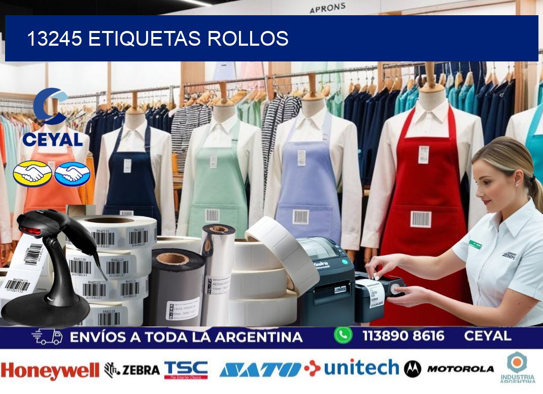 13245 etiquetas rollos