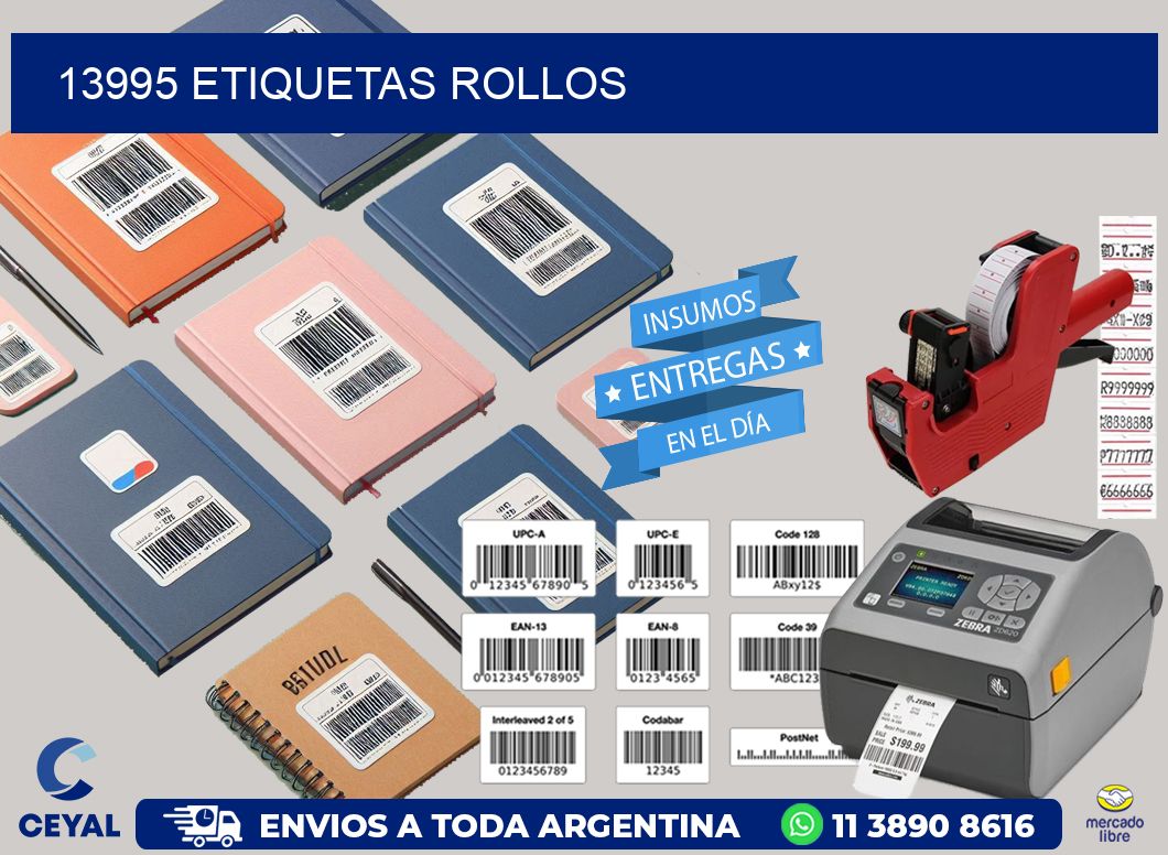 13995 etiquetas rollos