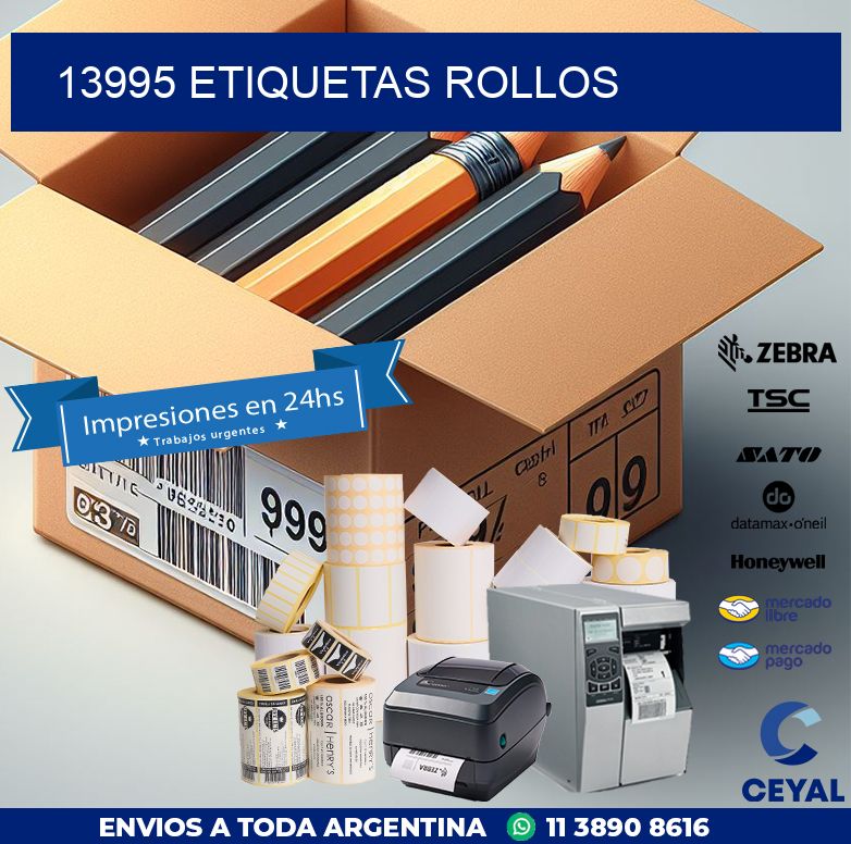 13995 etiquetas rollos
