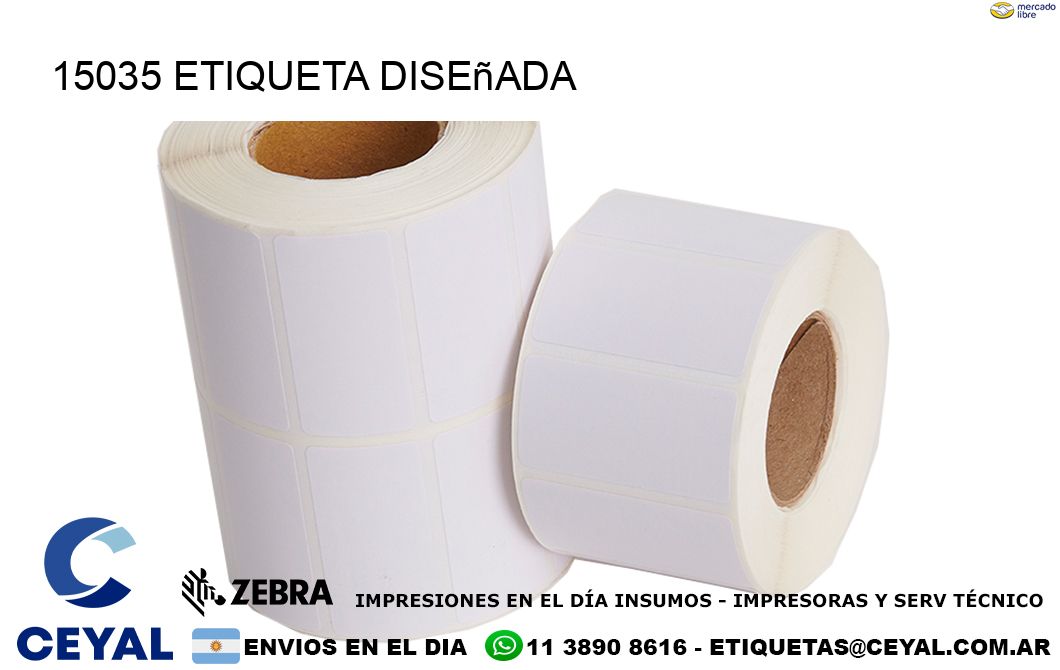 15035 etiqueta diseñada