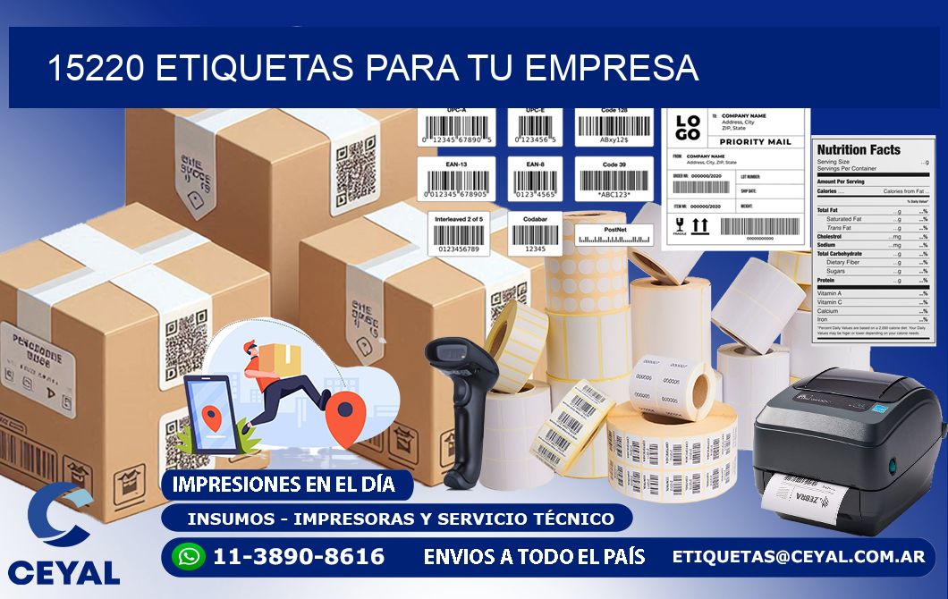 15220 etiquetas para tu empresa