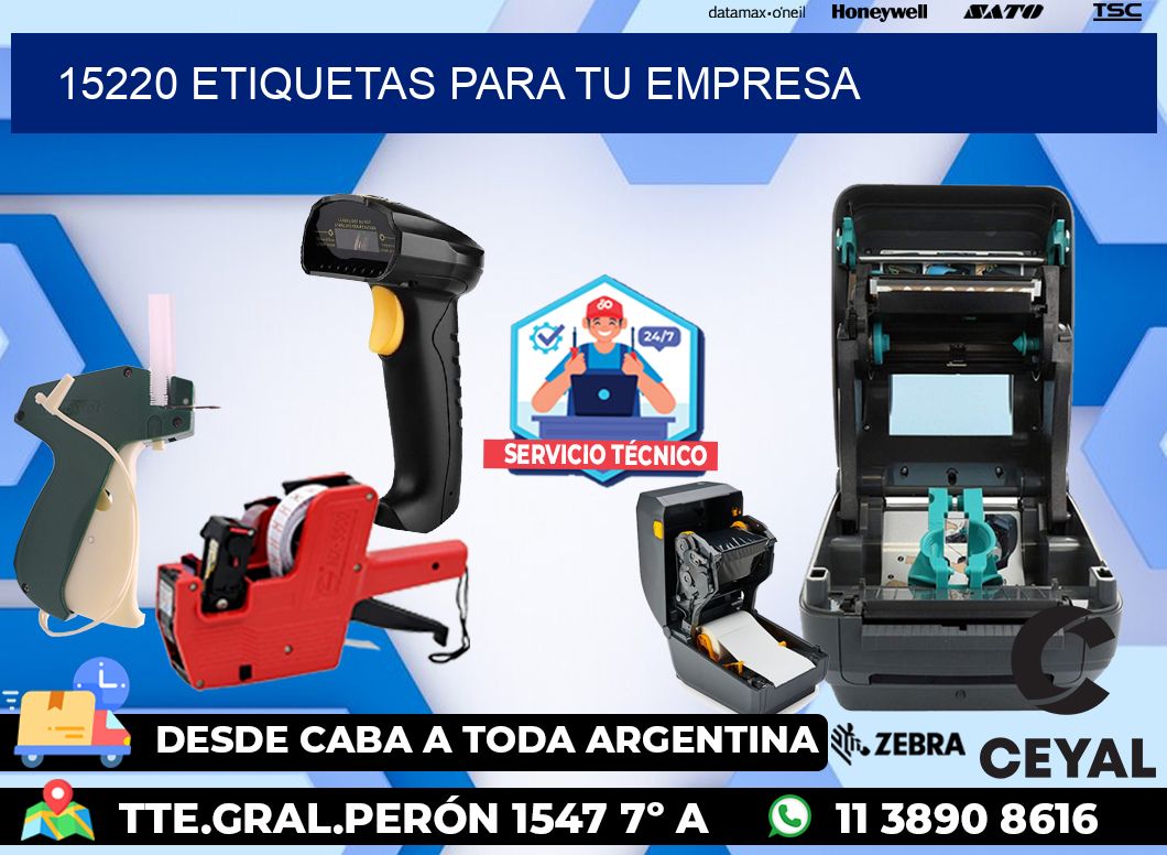 15220 etiquetas para tu empresa
