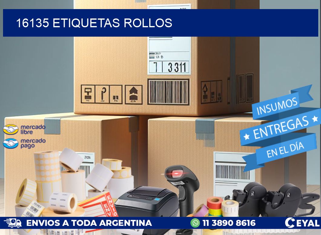 16135 etiquetas rollos