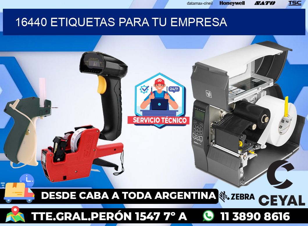 16440 etiquetas para tu empresa
