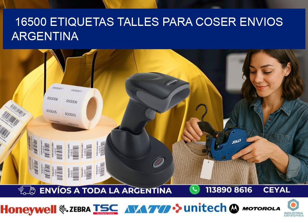 16500 ETIQUETAS TALLES PARA COSER ENVIOS ARGENTINA