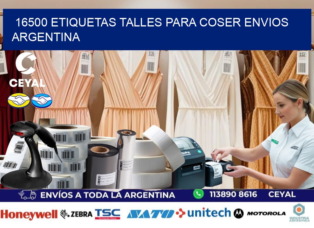 16500 ETIQUETAS TALLES PARA COSER ENVIOS ARGENTINA