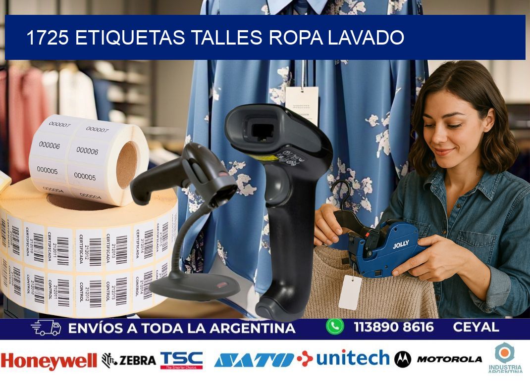 1725 ETIQUETAS TALLES ROPA LAVADO