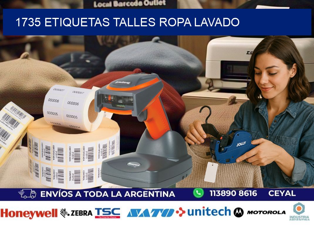 1735 ETIQUETAS TALLES ROPA LAVADO