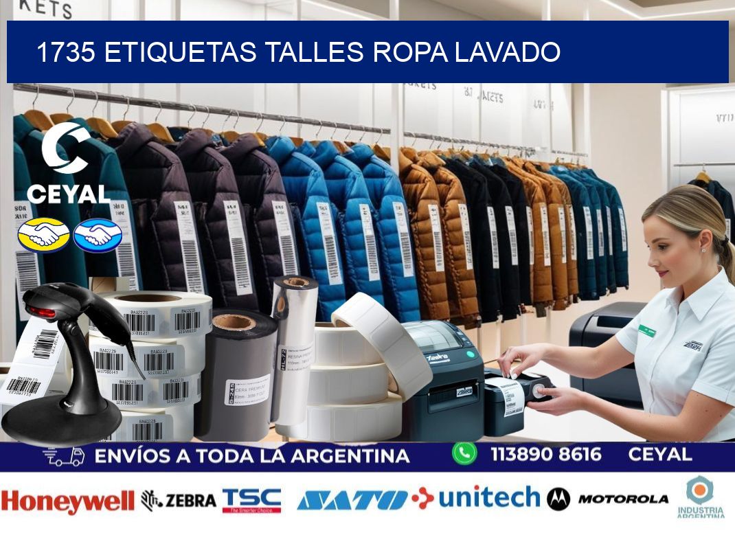 1735 ETIQUETAS TALLES ROPA LAVADO