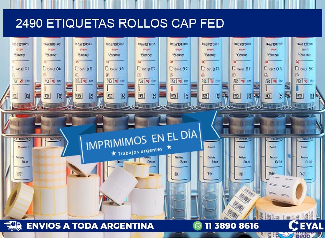 2490 etiquetas rollos CAP FED