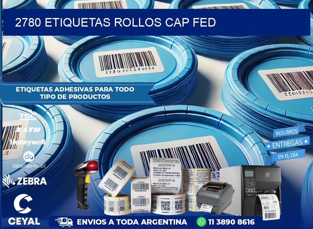 2780 etiquetas rollos CAP FED