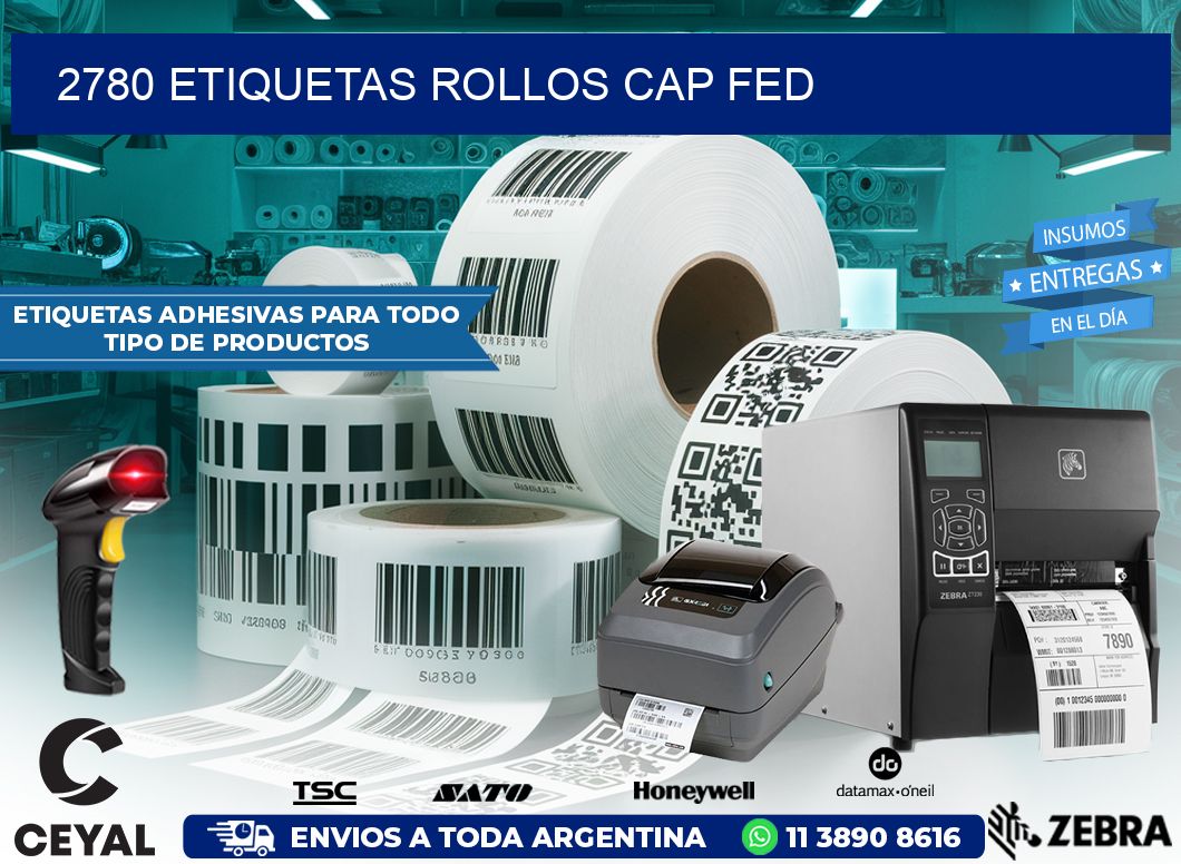2780 etiquetas rollos CAP FED
